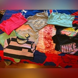 Girls short sleeve shirts-lot of 12 total